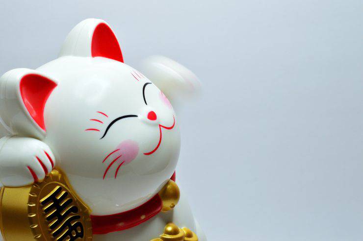 El gato japonés de la suerte