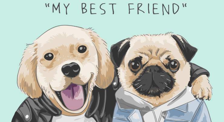 labrador y pug razas de perros que se llevan bien con otros perros