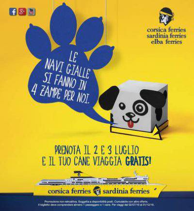 Corsica Ferries amigo de los 'cuatro patas'