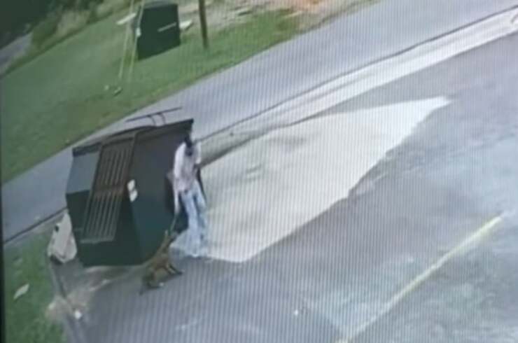 hombre arroja perro al basurero (Video de pantalla)