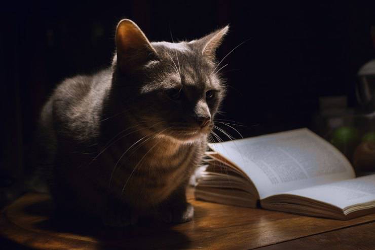El gato y el juego de noche.