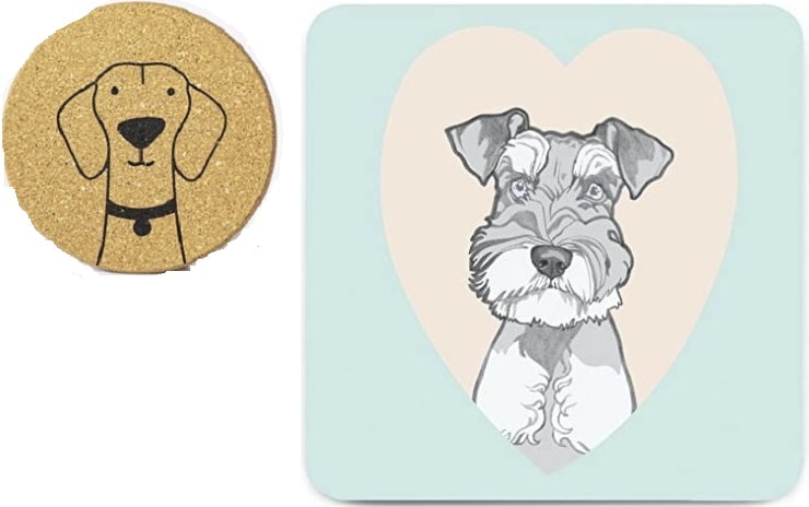 Posavasos con temática de perro