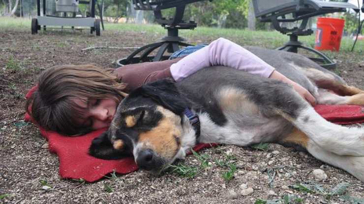 perro y niña