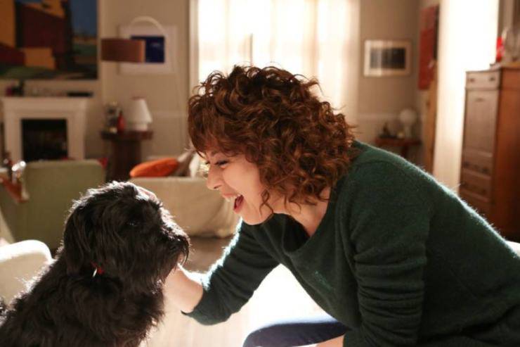 Verónica Pivetti y el perro Potti
